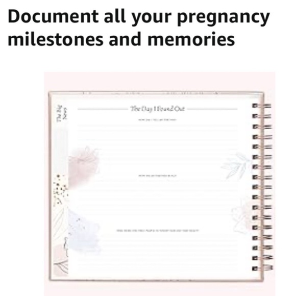 Pregnancy Journal & Memory Book Great First Time Mom Gift Keepsake Rose Gold NIP - Picture 11 of 16